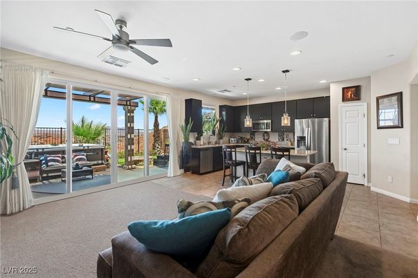Dining room, Interior, Kitchen, Living room, Pendant Lights, Recessed Lighting, Stainless Steel Appliances