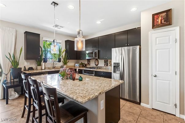 Interior, Kitchen, Pendant Lights, Recessed Lighting, Stainless Steel Appliances