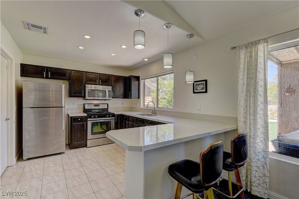 Interior, Kitchen, Pendant Lights, Recessed Lighting, Stainless Steel Appliances