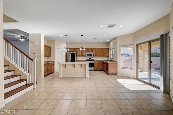 Interior, Kitchen, Pendant Lights, Recessed Lighting, Stainless Steel Appliances