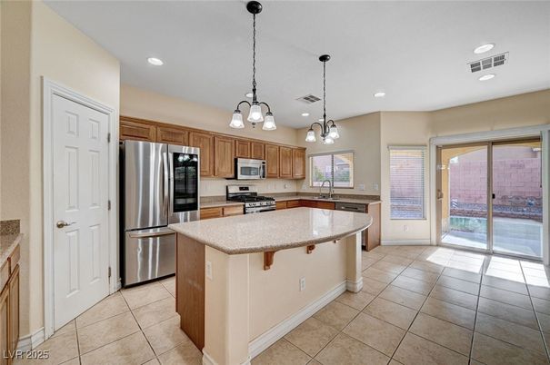 Interior, Kitchen, Pendant Lights, Recessed Lighting, Stainless Steel Appliances