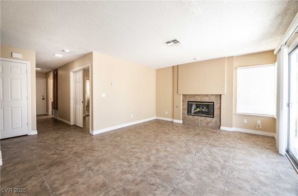Empty room, Fireplace, Interior, Recessed Lighting