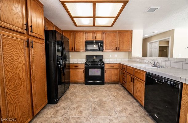 Interior, Kitchen, Recessed Lighting, Tile Countertops