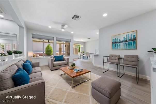 Interior, Living room, Pendant Lights, Recessed Lighting, Wood Texture Flooring