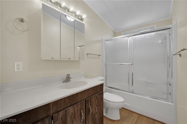 Bathroom, Glass Shower, Interior, Wood Texture Flooring