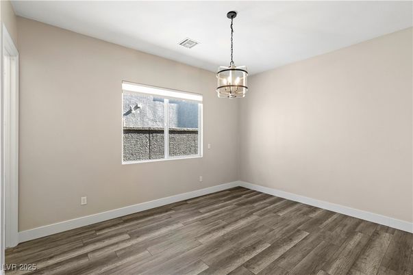Empty room, Interior, Pendant Lights, Wood Texture Flooring