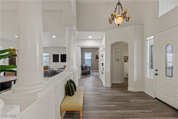Chandelier, Interior, Recessed Lighting, Wood Texture Flooring
