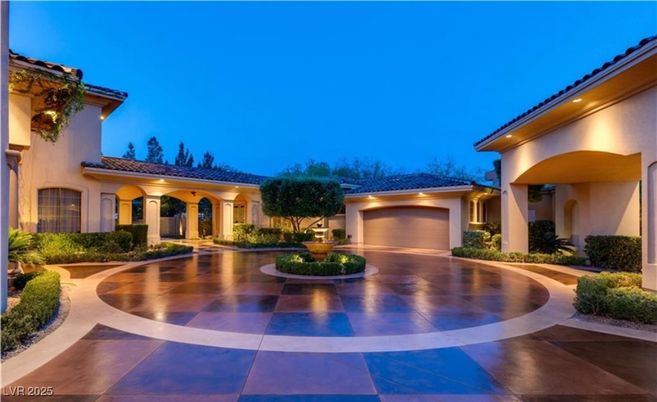 Attached, Backyard, Exterior, Facade, Mediterranean