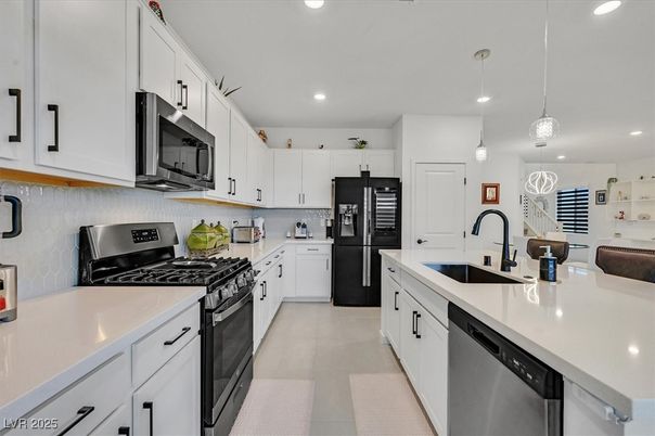 Interior, Kitchen, Pendant Lights, Recessed Lighting, Stainless Steel Appliances