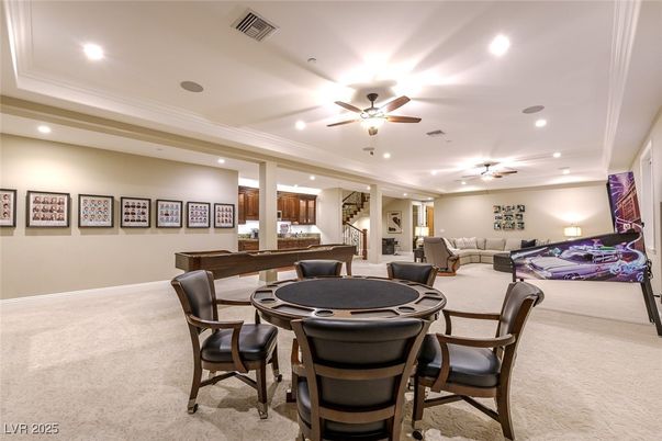 Game Room, Interior, Recessed Lighting