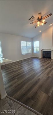 Empty room, Fireplace, Interior, Wood Texture Flooring