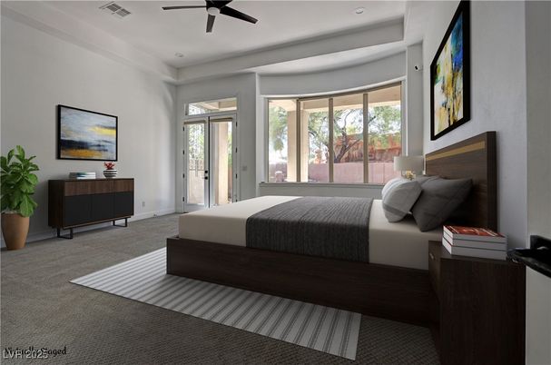 Bedroom, Interior, Recessed Lighting