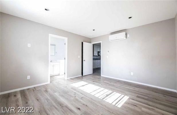 Bathroom, Empty room, Interior, Recessed Lighting, Wood Texture Flooring
