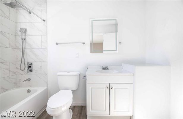 Bathroom, Interior, Marble Walls, Wood Texture Flooring