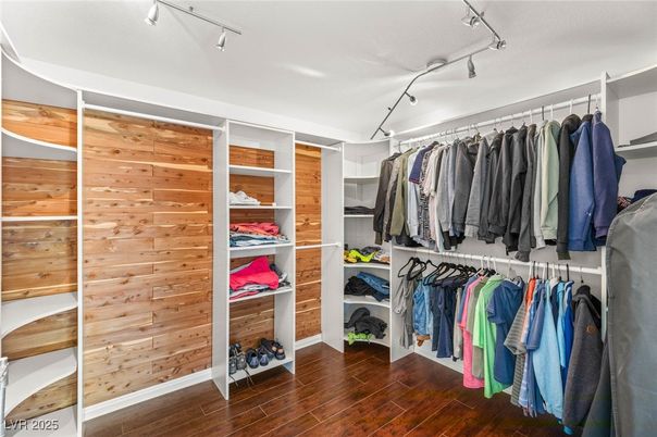 Interior, Walk-in Closets, Wood Texture Flooring, Wooden Walls