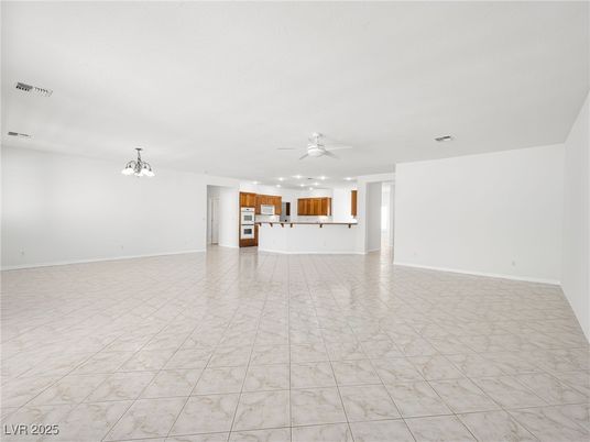 Empty room, Interior, Kitchen, Pendant Lights, Recessed Lighting