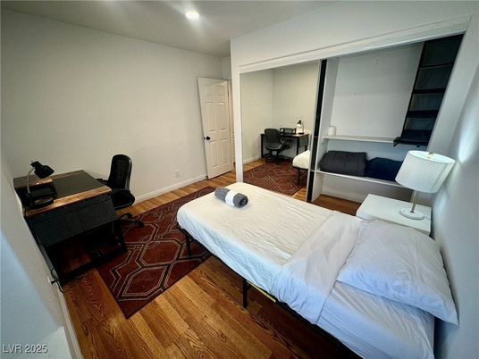 Bedroom, Home Office, Interior, Recessed Lighting, Wood Texture Flooring
