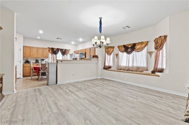 Chandelier, Interior, Recessed Lighting, Wood Texture Flooring