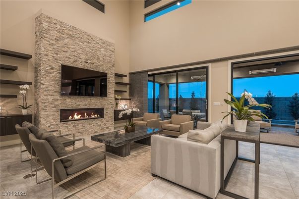 Fireplace, Interior, Living room, Stone Walls