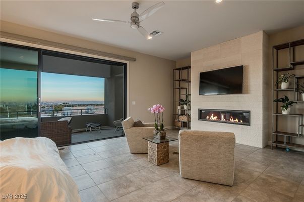 Fireplace, Interior, Living room, Recessed Lighting, Water