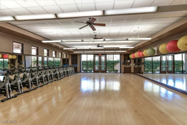 Fitness Equipment, Interior, Wood Texture Flooring