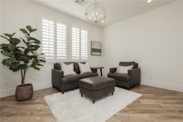 Chandelier, Interior, Living room, Recessed Lighting, Wood Texture Flooring
