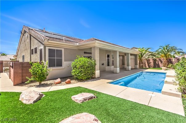 Exterior, Pool, Solar Panels