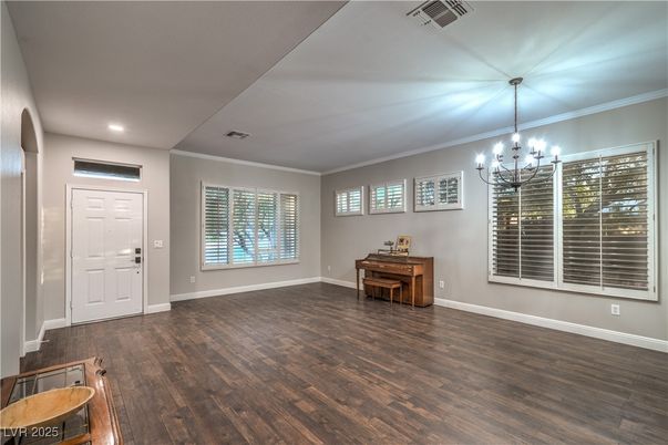 Chandelier, Interior, Piano, Recessed Lighting, Wood Texture Flooring