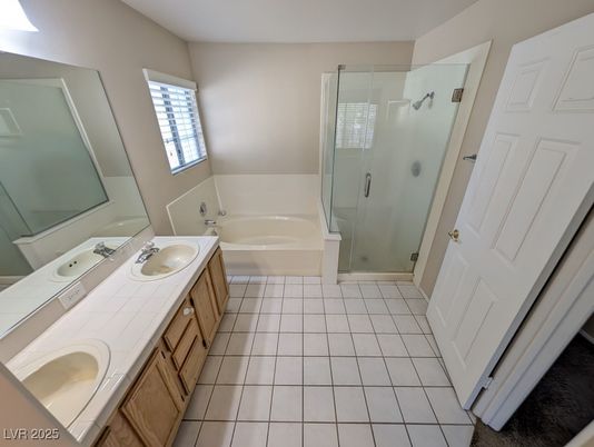 Bathroom, Dual Sink Vanities, Glass Shower, Interior, Tile Countertops