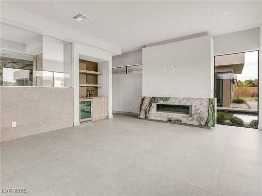 Empty room, Fireplace, Interior, Recessed Lighting