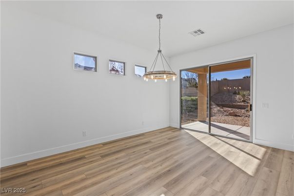 Empty room, Interior, Pendant Lights, Wood Texture Flooring