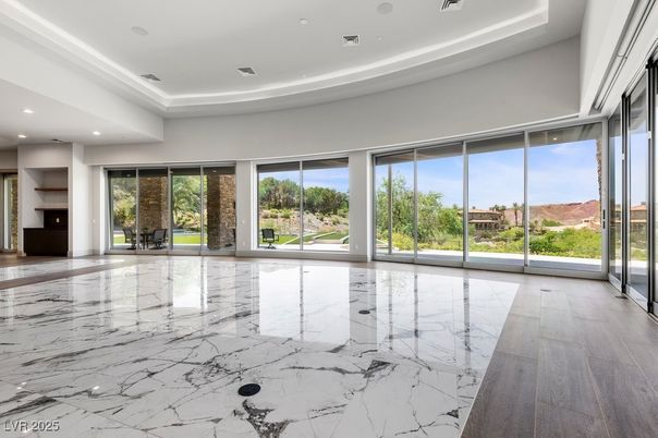 Empty room, Interior, Marble, Recessed Lighting