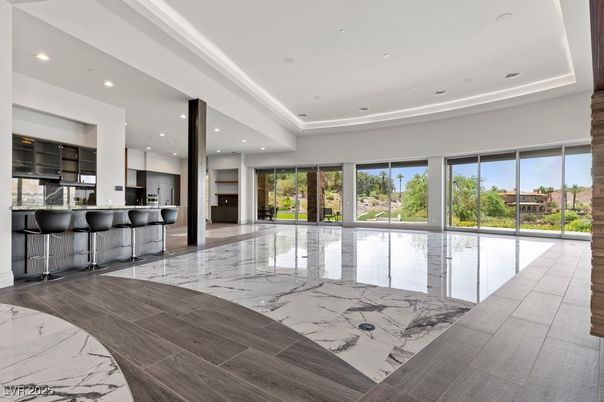Interior, Kitchen, Marble, Recessed Lighting