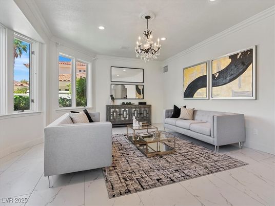 Chandelier, Interior, Living room, Marble, Recessed Lighting