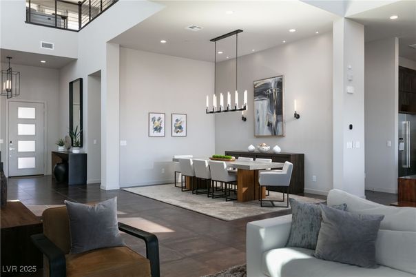 Dining room, Interior, Living room, Pendant Lights, Recessed Lighting