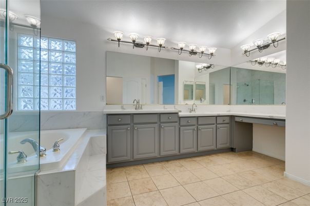 Bathroom, Dual Sink Vanities, Glass Shower, Interior
