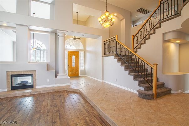 Chandelier, Fireplace, Interior, Pendant Lights, Wood Texture Flooring