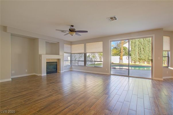 Empty room, Fireplace, Interior, Wood Texture Flooring
