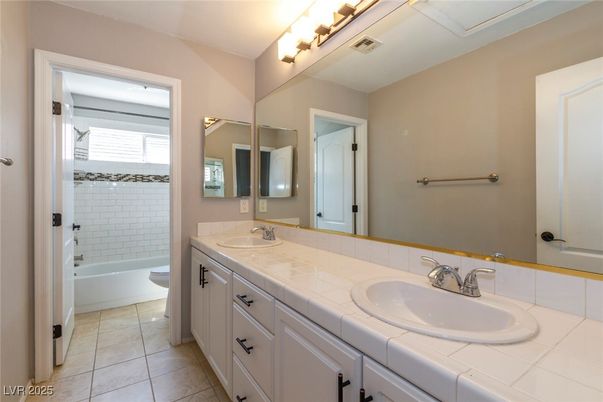 Bathroom, Dual Sink Vanities, Interior, Tile Countertops