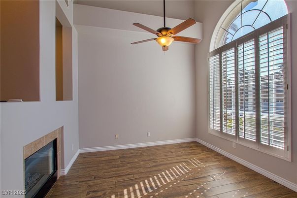 Empty room, Fireplace, Interior, Wood Texture Flooring