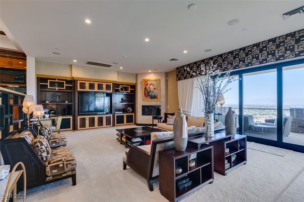 Fireplace, Interior, Living room, Recessed Lighting