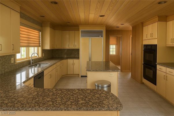 Interior, Kitchen, Recessed Lighting, Wooden Ceilings