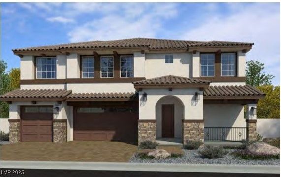 Attached, Exterior, Facade, Mediterranean