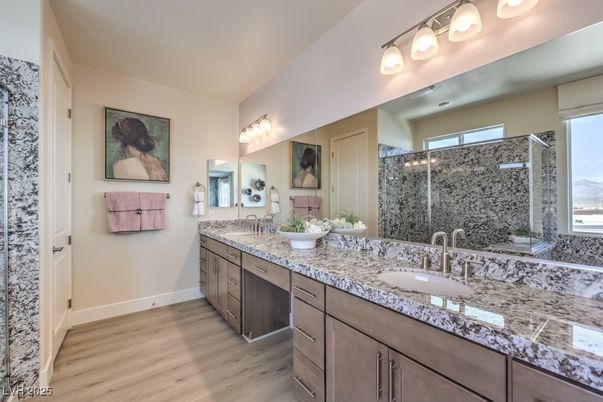 Bathroom, Dual Sink Vanities, Interior, Wood Texture Flooring