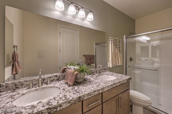 Bathroom, Dual Sink Vanities, Glass Shower, Interior