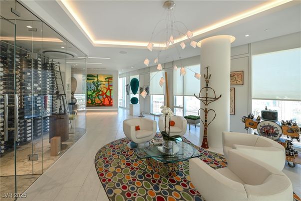 Dining room, Interior, Living room, Pendant Lights, Recessed Lighting, Wood Texture Flooring
