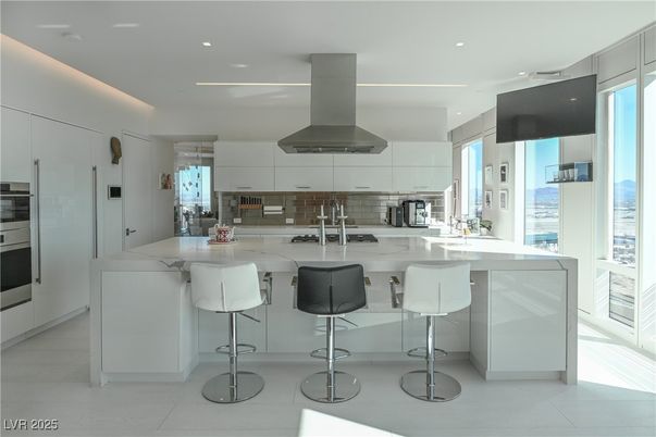 Interior, Kitchen, Recessed Lighting, Stainless Steel Appliances, Water