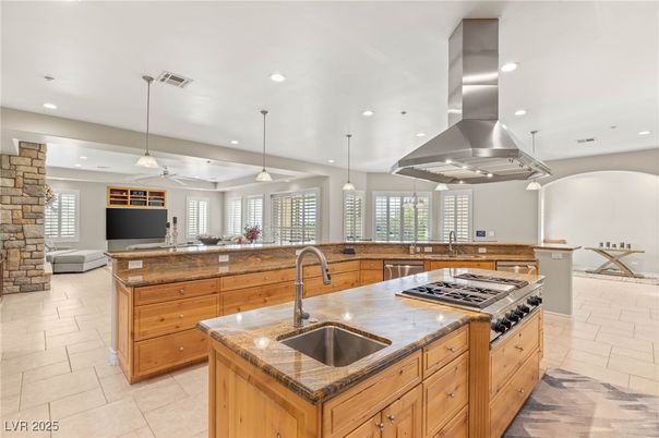 Interior, Kitchen, Pendant Lights, Recessed Lighting, Stainless Steel Appliances