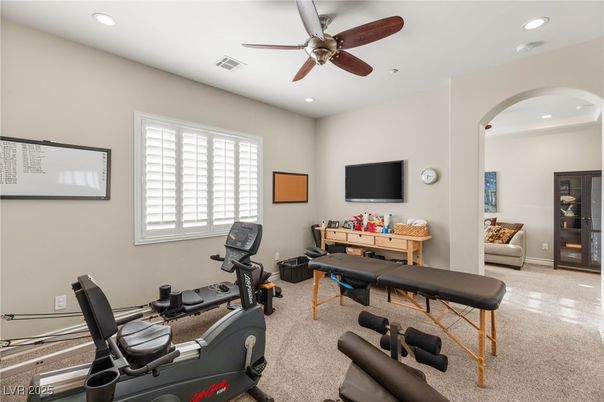 Fitness Equipment, Home Office, Interior, Recessed Lighting