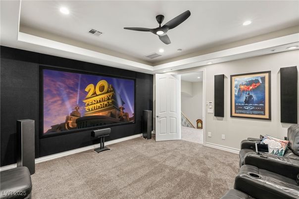 Home Theatre Room, Interior, Projection Screen, Recessed Lighting, Theatre Room